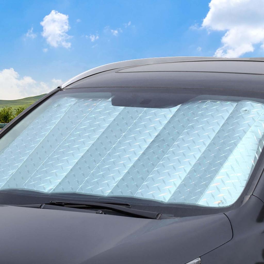 Car Sunshade Curtain Car Sunscreen Double-sided Pearl Cotton Sunshade 70x140cm Anti-ultraviolets Front Windshield