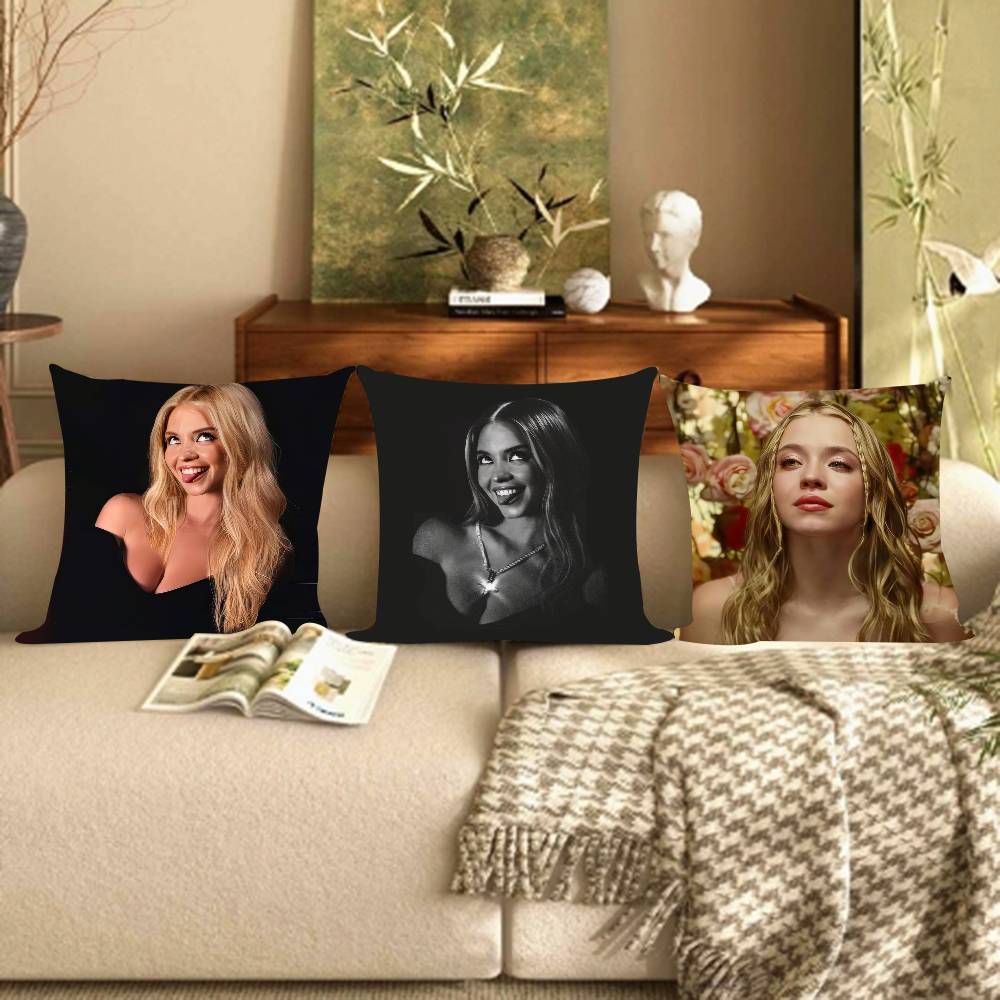 Actor Sydney Sweeney  Personalized Pillow Cover Kids Bedroom Wild Party Decor Pillowcase kid Birthday shower Gift