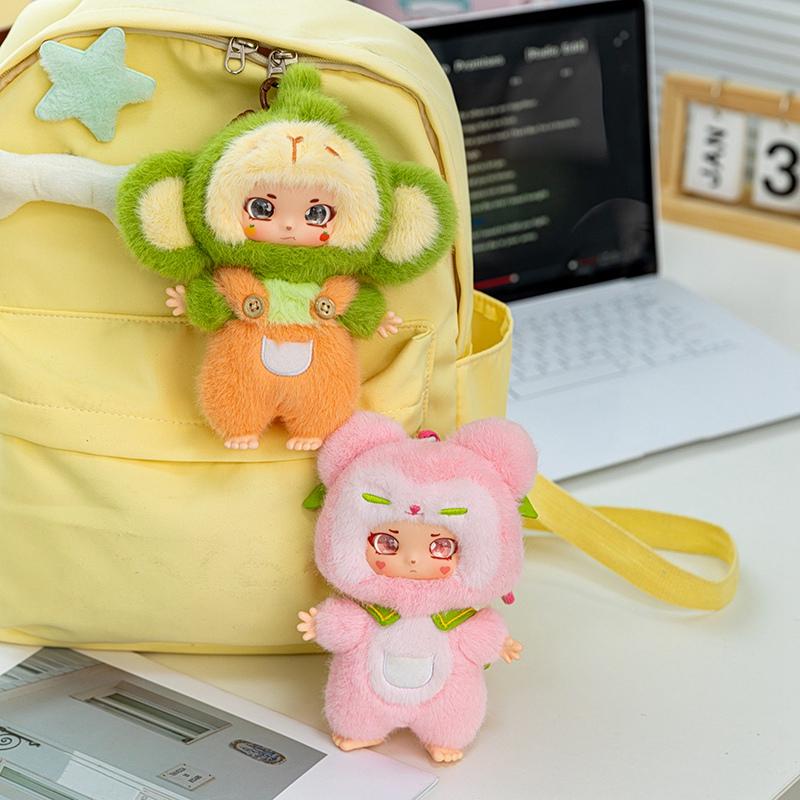 Cute Vinyl Plush Doll Keychain Bag Pendant Decor Stuffed Toy Birthday Gift