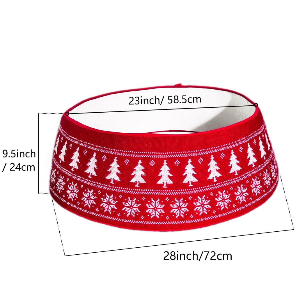 Weihnachtsbaumrock Kragen Verstellbarer Gestrickter Weihnachtsbaumrock Ring Rustikale Weihnachtskrippe Feiertags-Heimdeko