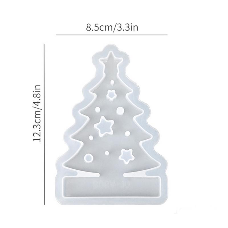 DIY Christmas Silicone Molds Epoxy Resin Mold Christmas Resin Mold Christmas Tree Castle Base New Year Handcraft Home Decoration