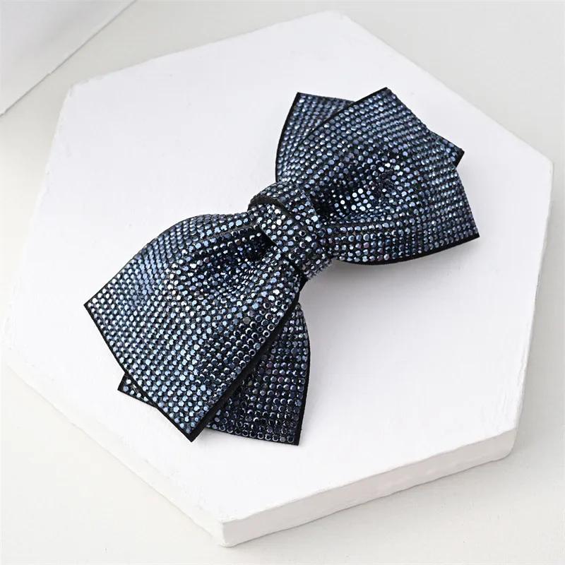 Neue Glitzernde Strass Schleife Haarnadel Haar Accessoires Mode Haarspangen für Damen Mädchen Vintage Spangen Pferdeschwanzhalter Kopfschmuck
