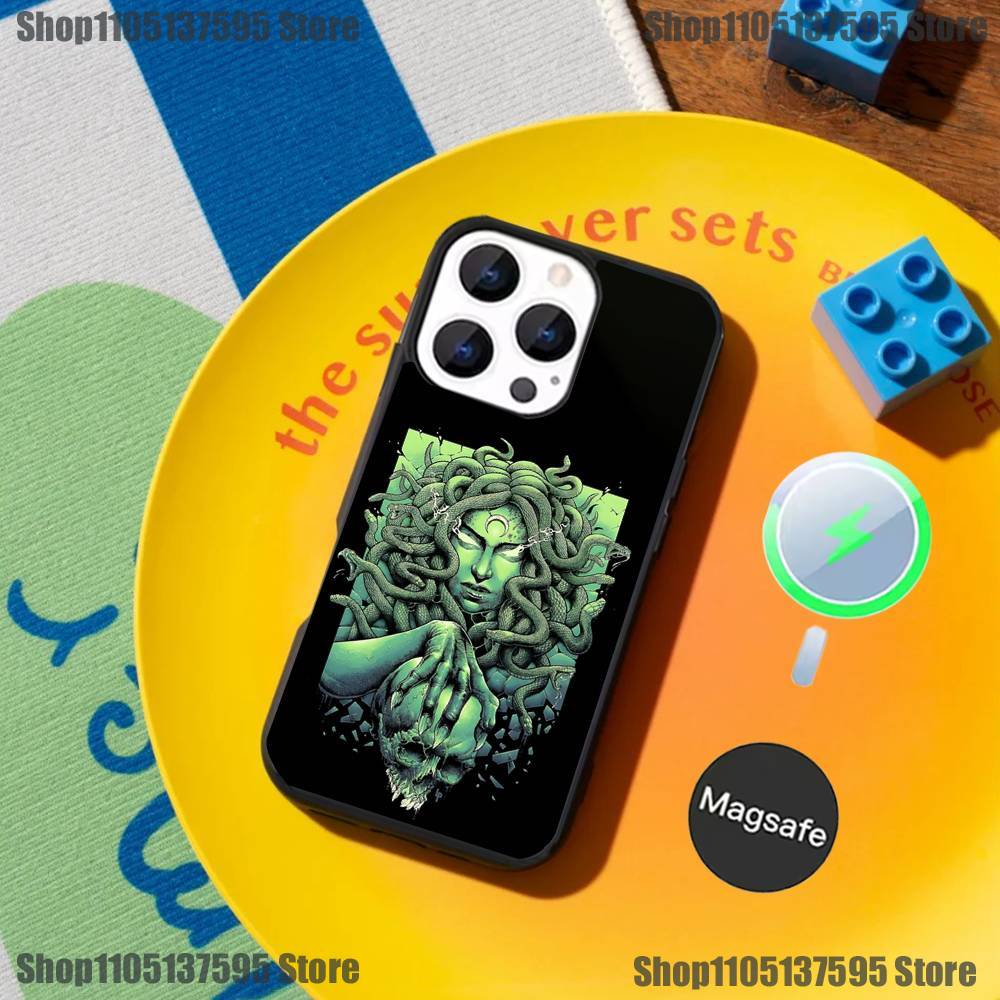 Medusa Greek Mythology Phone Case For iPhone 17,16,15,14,13,12,11,Pro,Max,Plus,Mini,SE4,E Magnetic Magsafe Wireless Charging