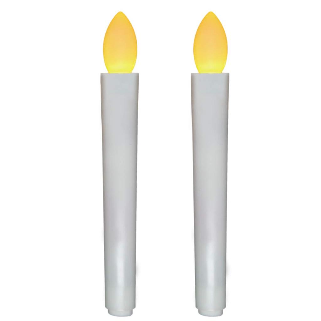 Safe and Secure LED Candles for Buddhist Altars, Standard Size 17.5cm X 22mm (Pack of 2)
