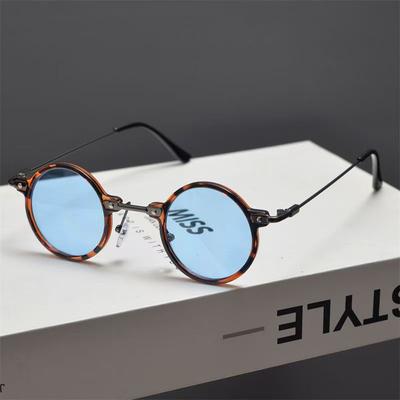 Vintage Designer Sunglasses for Women Men Round Fashion Titanium Frame UV Protection High Quality Outdoor Sun Glasses