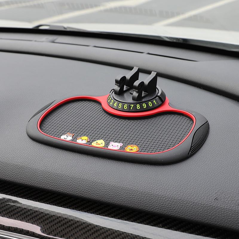 Covoraș antiderapant și suport de navigație pentru mașină cu funcție de număr ascuns