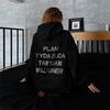Autumn Women's Fashion Hooded Letter Coat, Loose Fit, XS-5XL, Street Style, Drop Shoulder Sleeves
