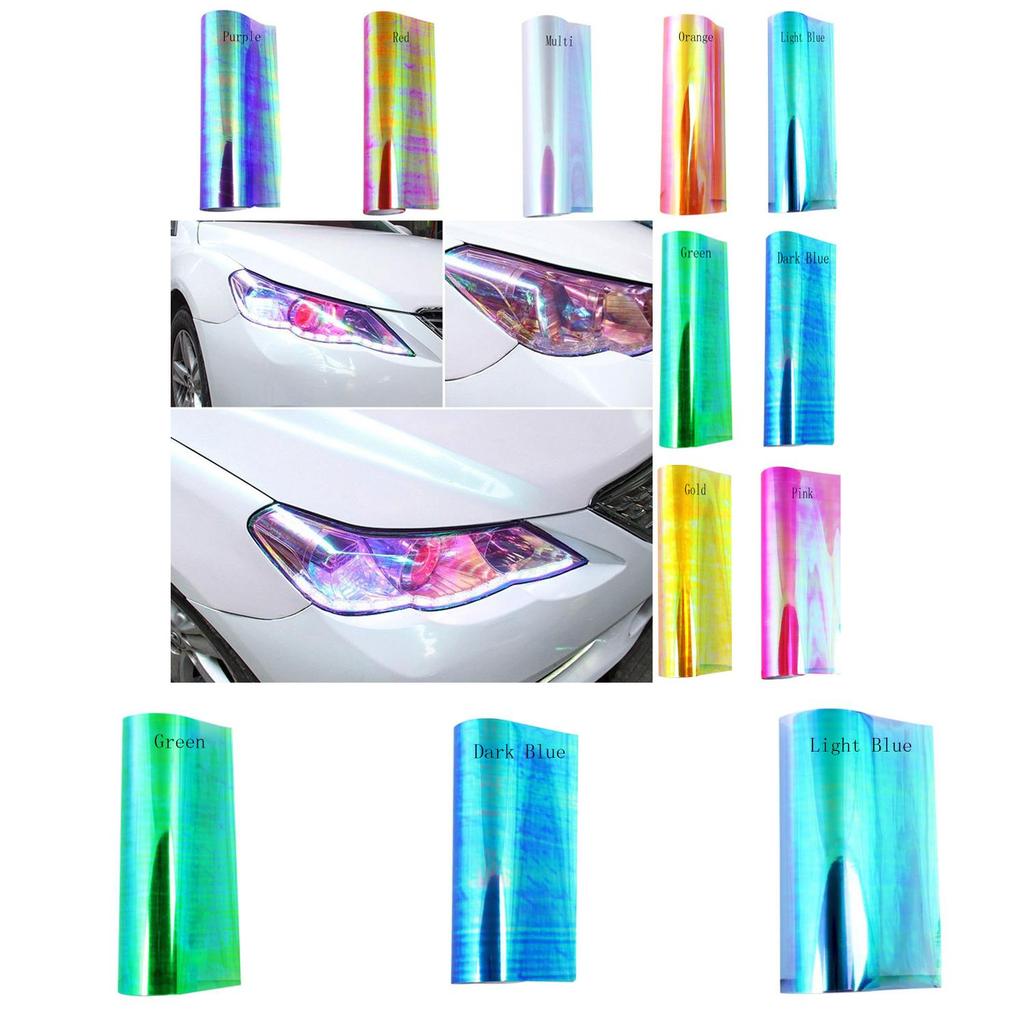 Versatile Chameleon Color Changing Tint Vinyl Wrap For Car Lights And Lamps