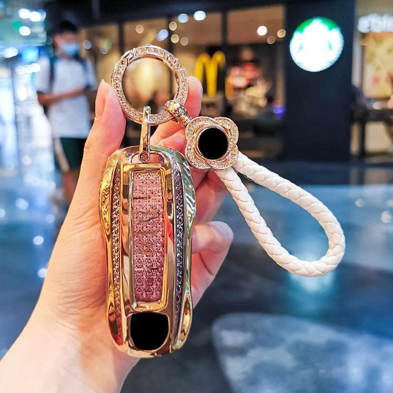 Car key case cover shell for Porsche Cayenne Panamera Macan taycan 911 718 macan  car key bag cars accessories key accessories