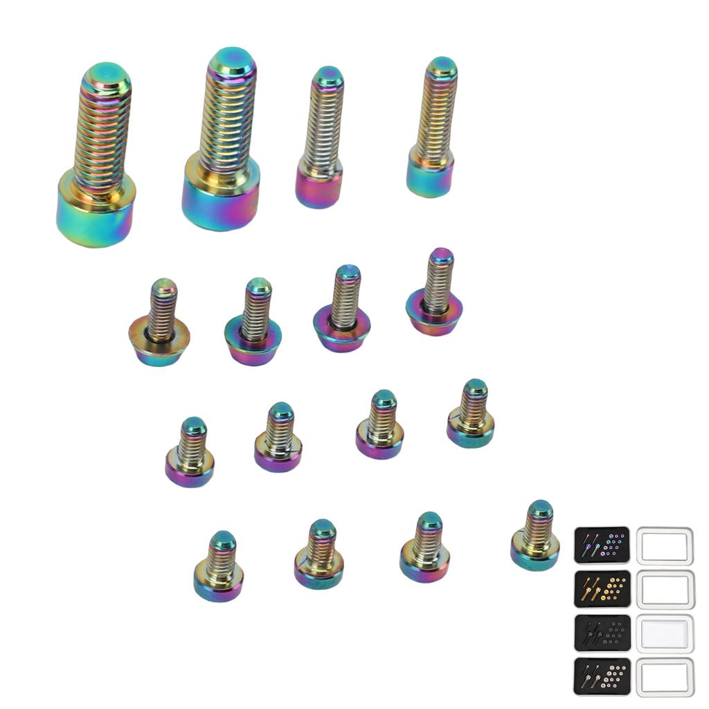 Mountain Bike Brake Lever Screw Kit Ti Alloy Brake Handle Lever Fastener Adjusting Screws with Washe
