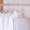 10Pcs Plastic Hangers Space Saving Clothes Hangers Scarf&Tie Bar(Apricot)