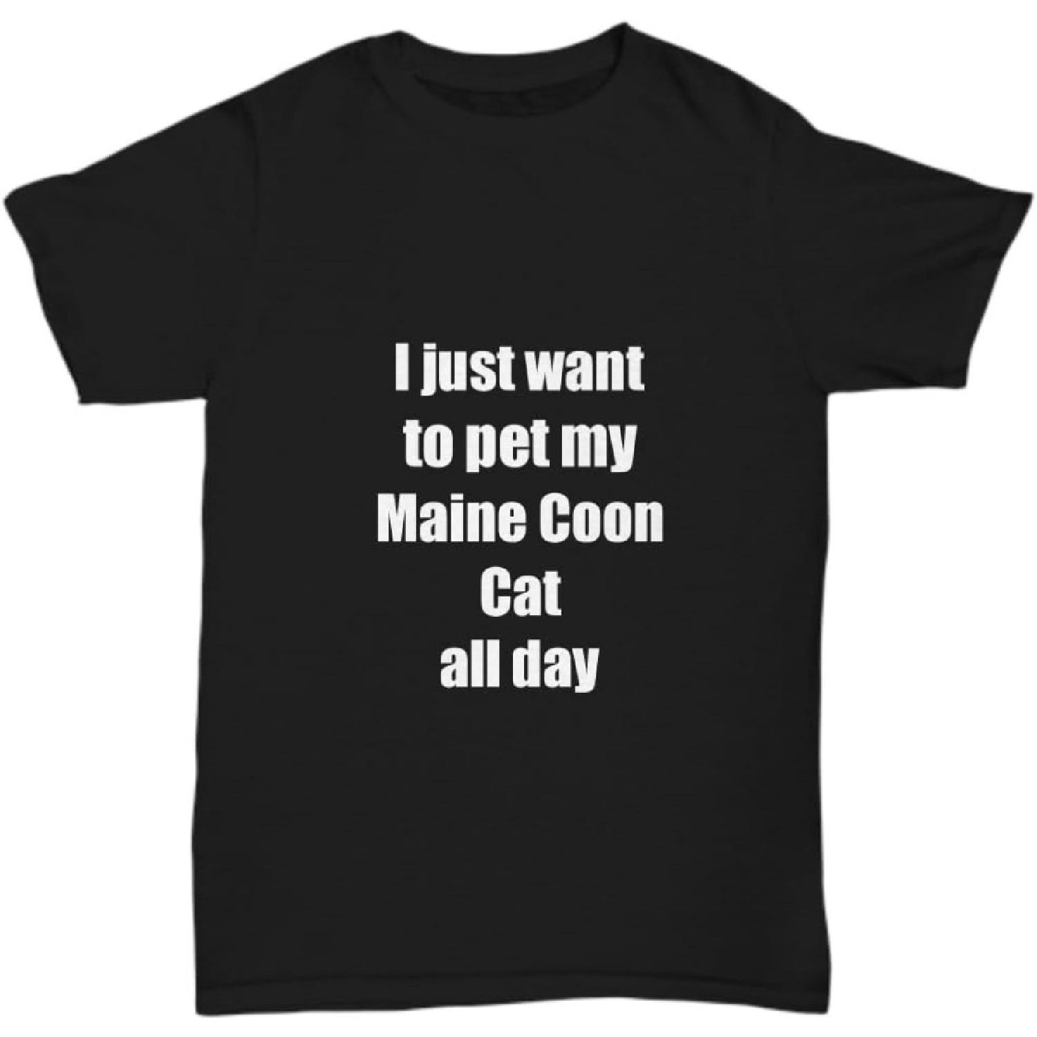 

Maine Coon Cat T-Shirt Lover Mom Dad Funny Gift Idea Gag Unisex Tee XXXXXL різнокольоровий