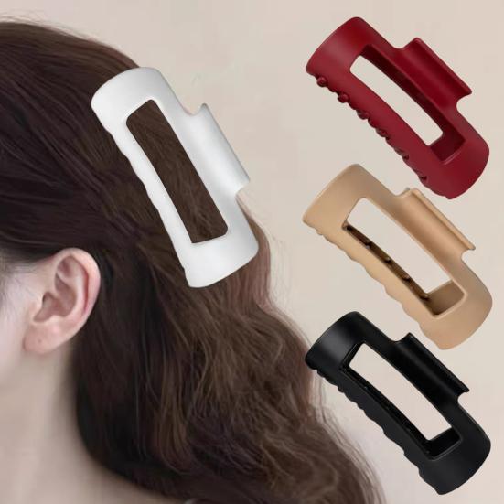 1/2/4Pcs Women Hair Claw Flexible Clamping Lightweight Square Frosting Hairpins Multifunctional Styling Tool