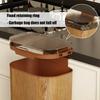 Wall Door Mounted Press Lid Trash Can for Homes Kitchen Bathroom and Living Room Space Saving Design Sealed Odor Proof