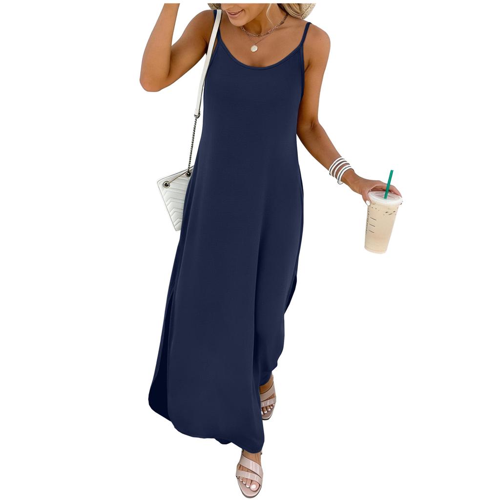 Women's Fashionable Loose-Fit -Color Casual Dress