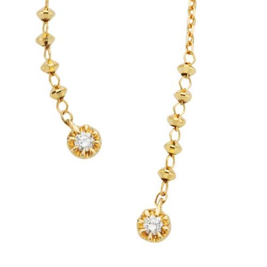 Vendome Aoyama Earrings K18 Yellow Gold AGVA1055 DI Champagne Cocktail Diamond [Official]