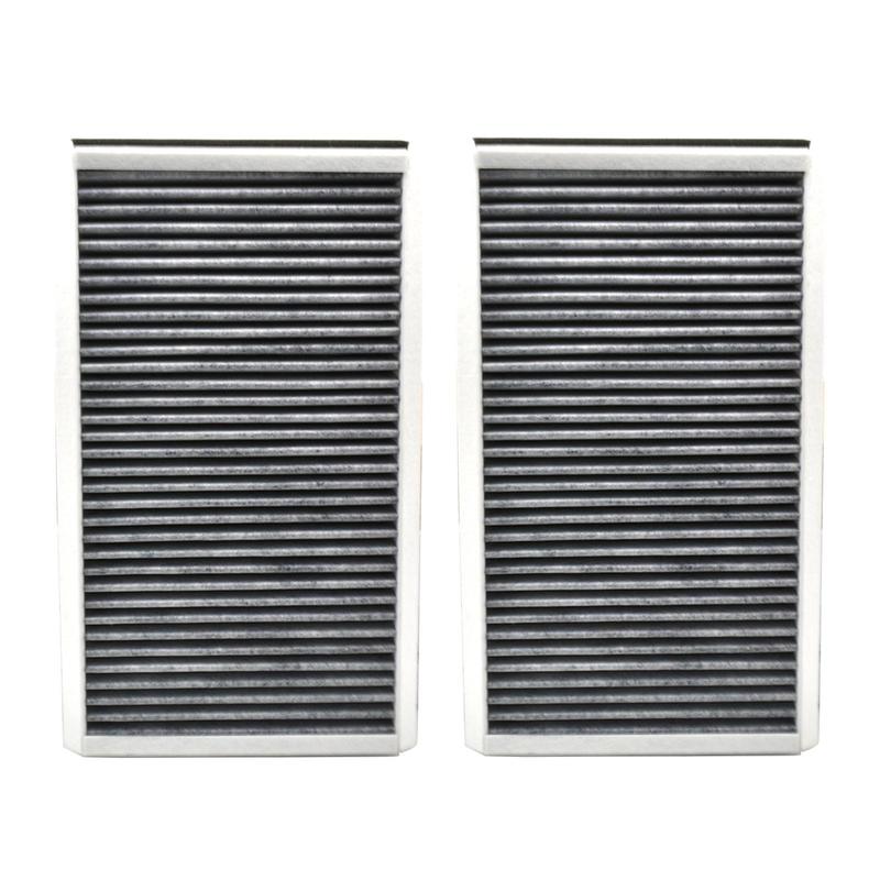 2x Car Pollen Cabin Filter Activated Carbon For BMW 5 6 Series Alpina B5 B6 E60 E61 E63 E64 2004 2005 2006 2007 2008 2009 2010