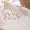 1/5PCS Titanium 1.5/2/2.5/3mm Gem Nose Stud Piercing Earring Gold Color Nose Screw Prong CZ Nose Nostril Piercings Retainer Gift