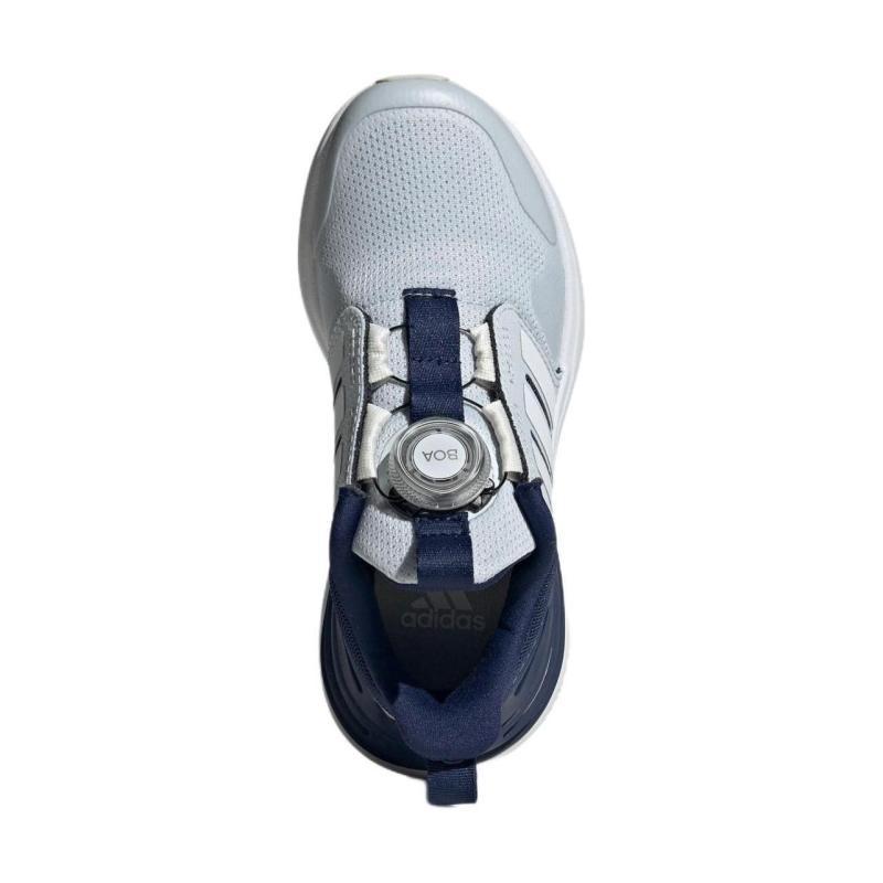 Adidas Rapidasport BOA Cushioning Wear-Resistant Kids Lifestyle Shoes White Blue Kids' Sneakers ID3389