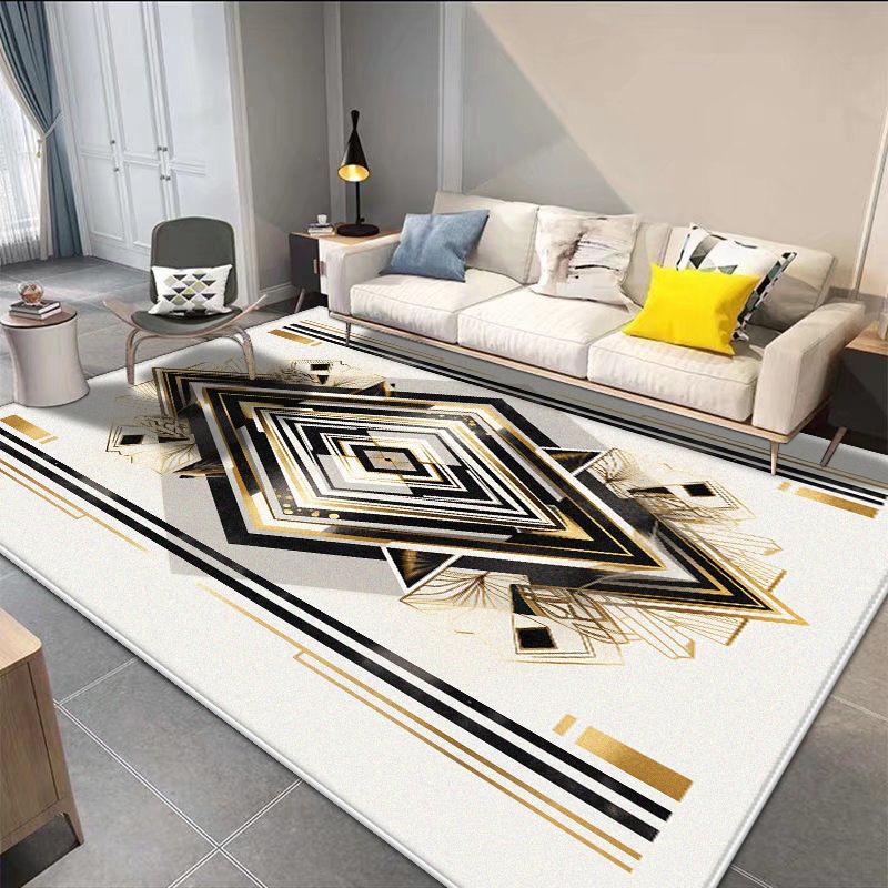 Easy Clean Light Luxury Rugs Living Room Decoration Washable Bedroom Cloakroom Non-slip Floor Mats Hotel Lobby Sofa Area Carpets
