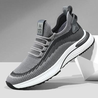 Mode Herren Freizeit-Sneaker Atmungsaktive Schnür-Sportschuhe Männlich Herbst Laufschuhe Mesh Bequem Weiche Sohle Rutschfest Herrenschuhe