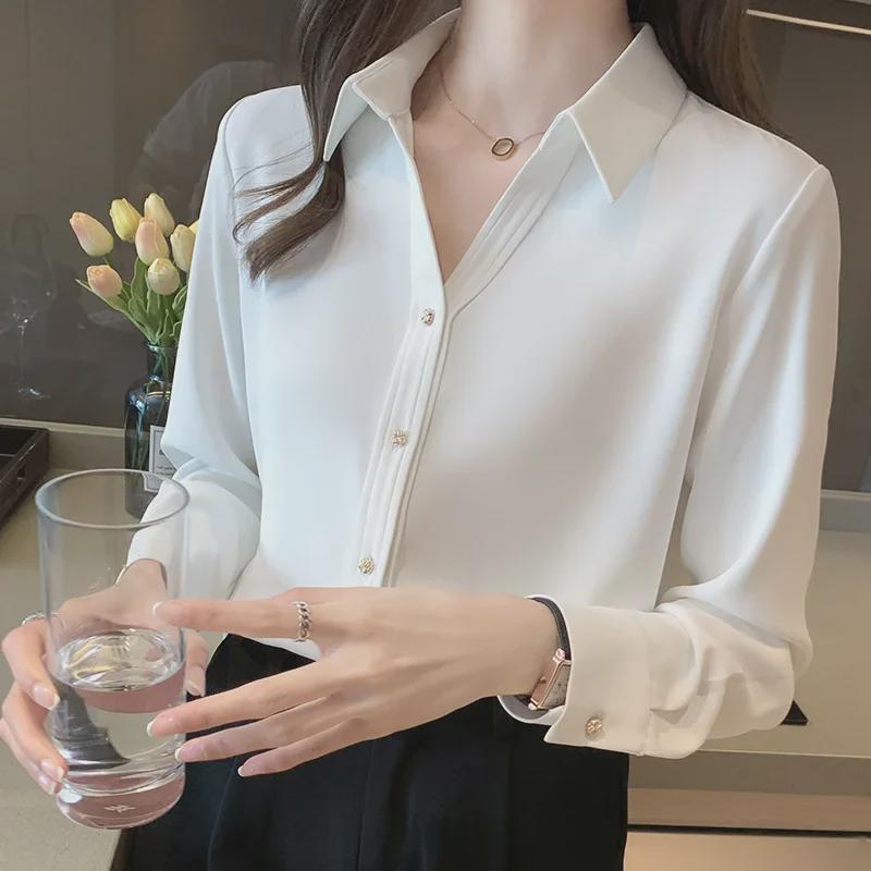 Damen Lila Satin Langarm Designerhemd, Neuer Französischer Stil