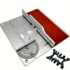 Wood Milling Flip Board W/ Sliding Fence Tenoning Stopper Block & Miter Gauge Guide Set - Woodworking Router Table Insert Plate