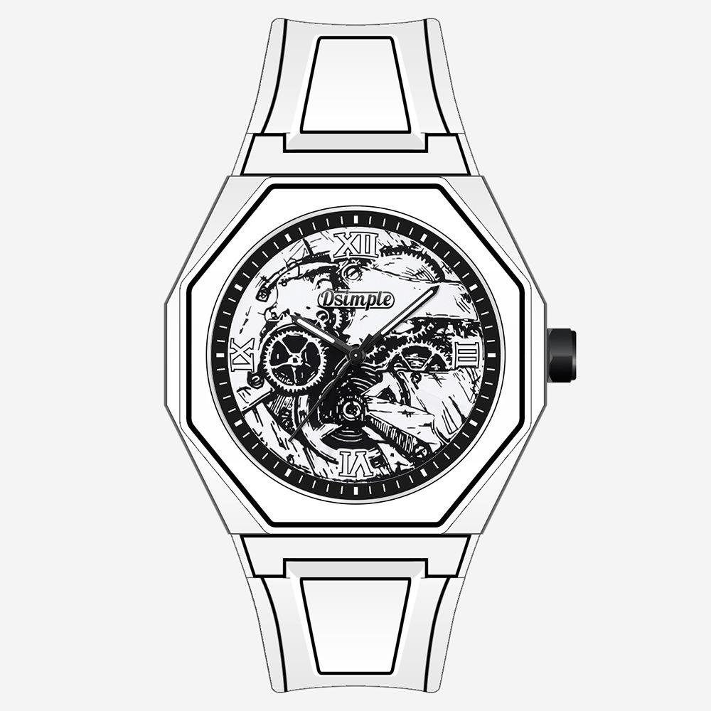 Trend Line Watch Comic Student Two Dimensional Quartz Watch Art Design Personality Watch Trend Watch