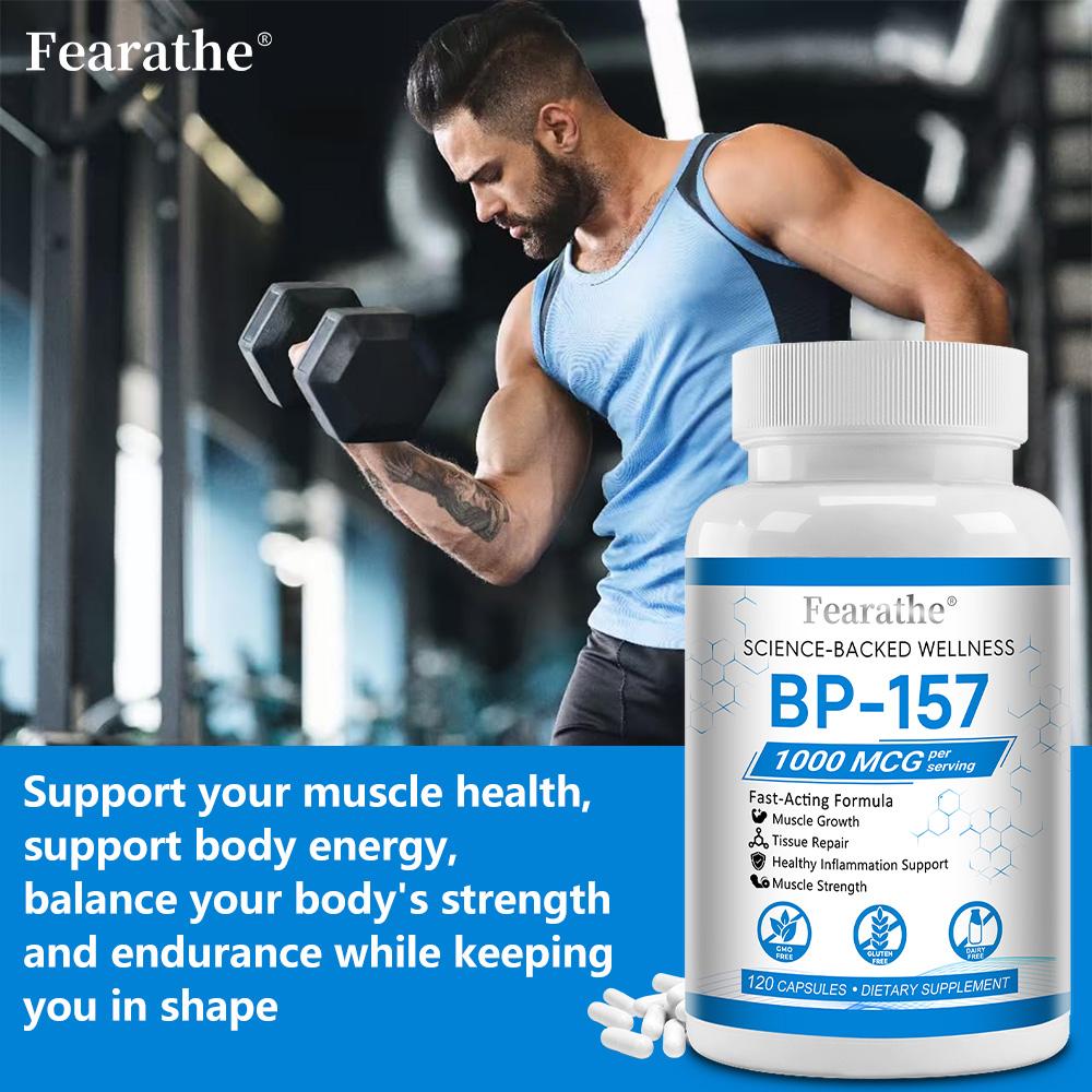 Capsule BP‑157 Blend 1000mcg, 120 Capsule Supliment Alimentar cu Complex de Aminoacizi pentru Antrenament, Rezervă pentru 60 de Zile