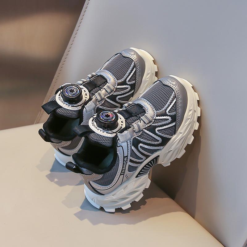 

Girls dad shoes 2025 spring and autumn new children s mesh breathable sports shoes boys rotating button running shoes tide 32-37 yards one hand shot 6 pairs чёрный