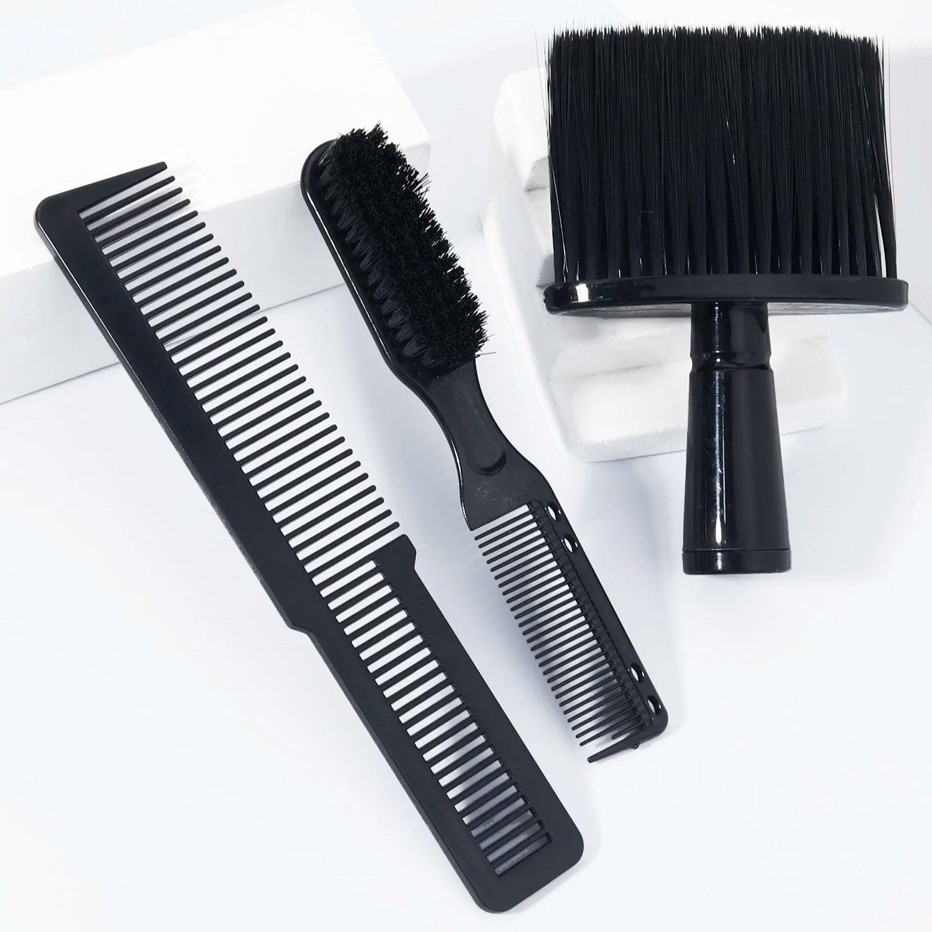 3PCS hair cutting neck dust removal brush, professional soft brush, professional hair cutting comb, hair salon styling tools