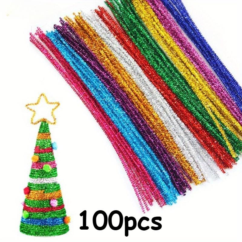 

1000/500/100pcs Shiny Plush Craft Decorations | 11.8 Inch Soft Wire Core, For Home Decor, Gift Wrapping, and Crafting