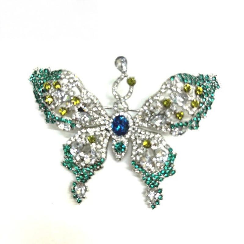 SKEDS Moda Squisita Spilla a Forma di Farfalla Full Crystal Per Donne Ragazze High-end Classica Strass Lucida Distintivi per Giacca Suit