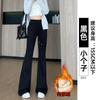 Micro-pull sweatpants women's new spring and autumn drape straight sweatpants small casual black flared pants