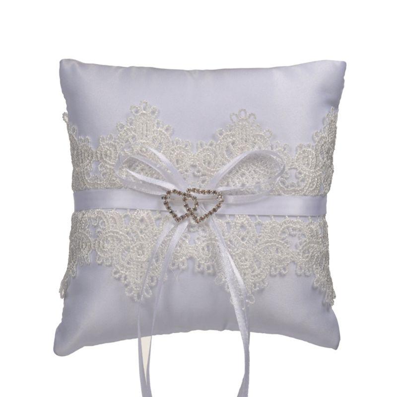 15X15cm Lace Ring Pillow Vintage European Style for Wedding Engagement Decoration Jewelry Rings Cushion Decoration