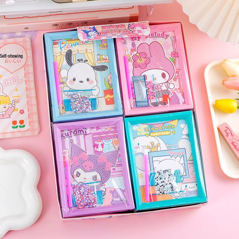 Autocollants de Peinture Diamant Cartoon DIY avec Cadre pour Enfants - Cadeau Éducatif Fait Main