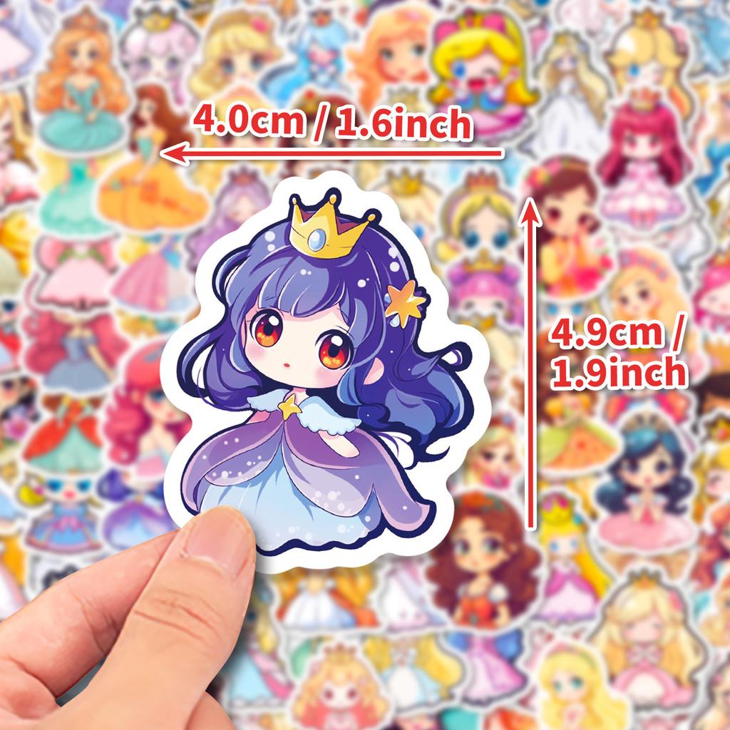 100 Cartoon Princess Children Reward Princess Little Girl Toys Doodle Stickers DIY