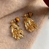 Melanoid Tiger Eye Heart Stud Earrings - Luxurious Fashion Jewelry Design