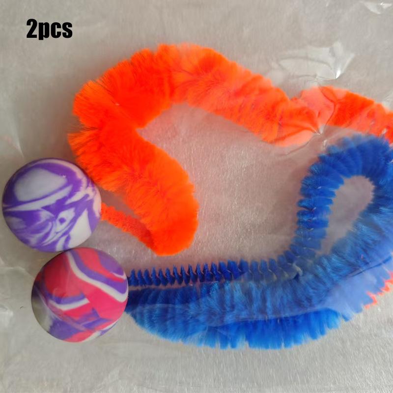 Игрушка-мячик для кошки Радужный червяк Прыгающий кот Интерактивные игрушки Головоломка Дразнилка Комнатные товары для питомцев Гусеница Эластичный мячик Игрушка для кошек