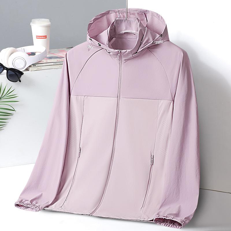 New sunscreen clothes men's and women's summer ice silk breathable UPF10 + outdoor quick-drying skin clothes jacket