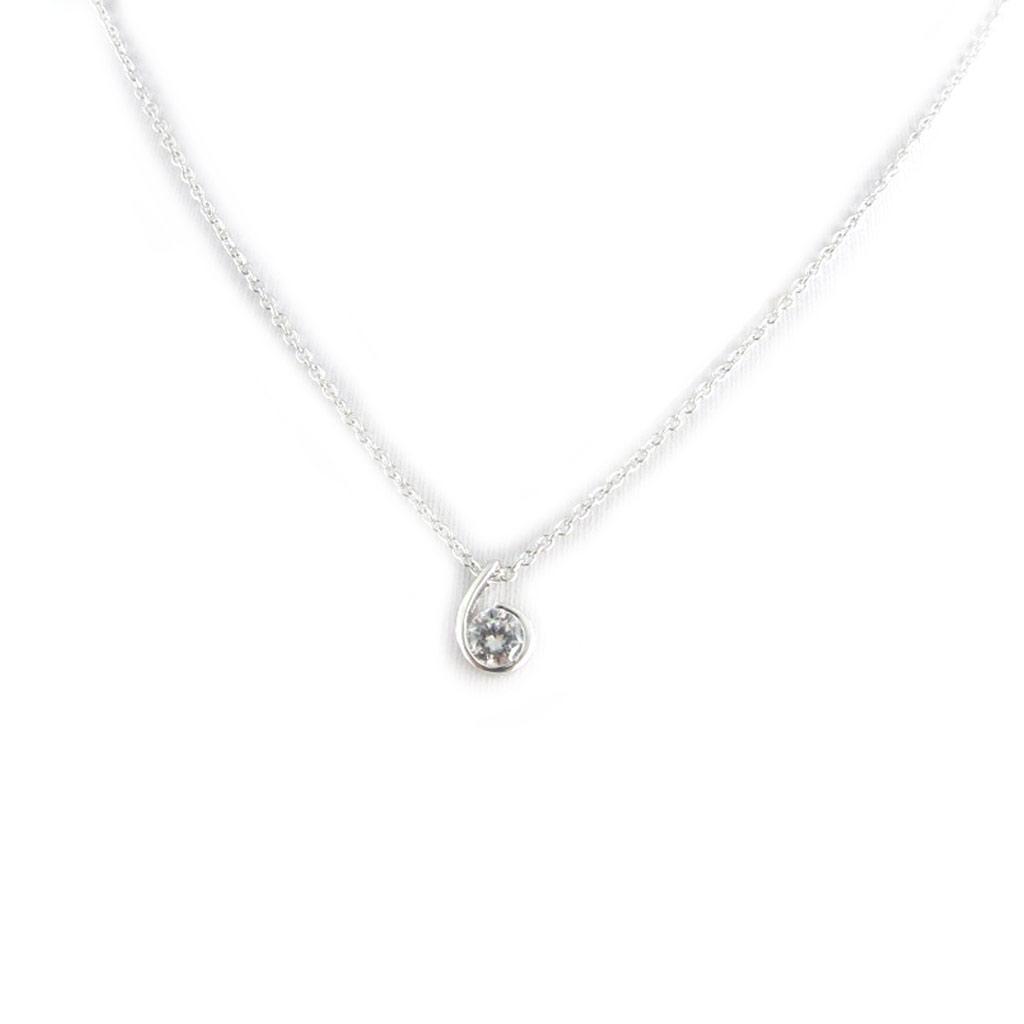 Les Trésors De Lily [L2031] - Silver Necklace 'Câlin' Silver White (rhodium-plated) - 9x5 Mm