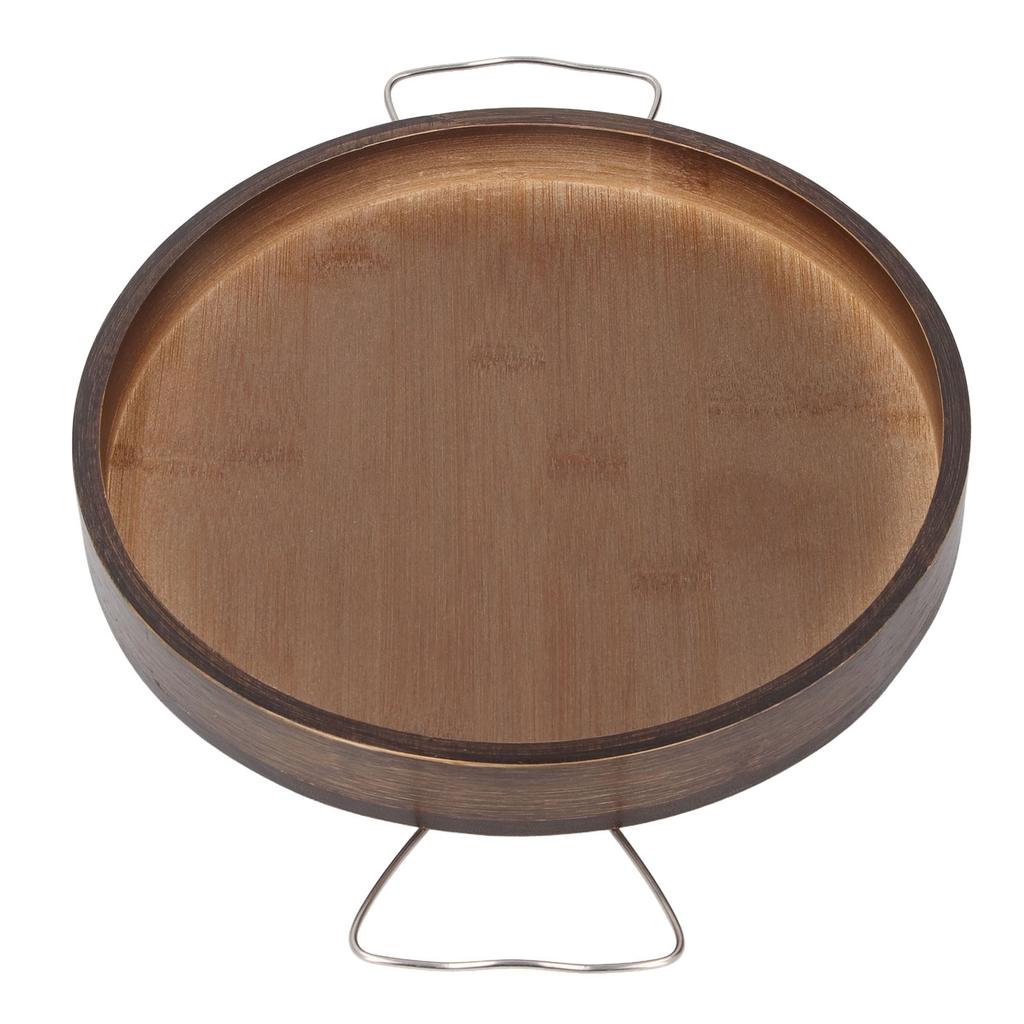 Round Arm Cup Holder Tray Folding Portable Multifuntional Anti Slip Armchair Organizer Wood Couch Ar
