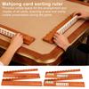 4 Peças de Porta-Mahjong de Madeira com Empurrador Magnético Destacável Borda Festonada Porta-Peças de Mahjong Americano Régua Empurradora Acessórios de Mahjong
