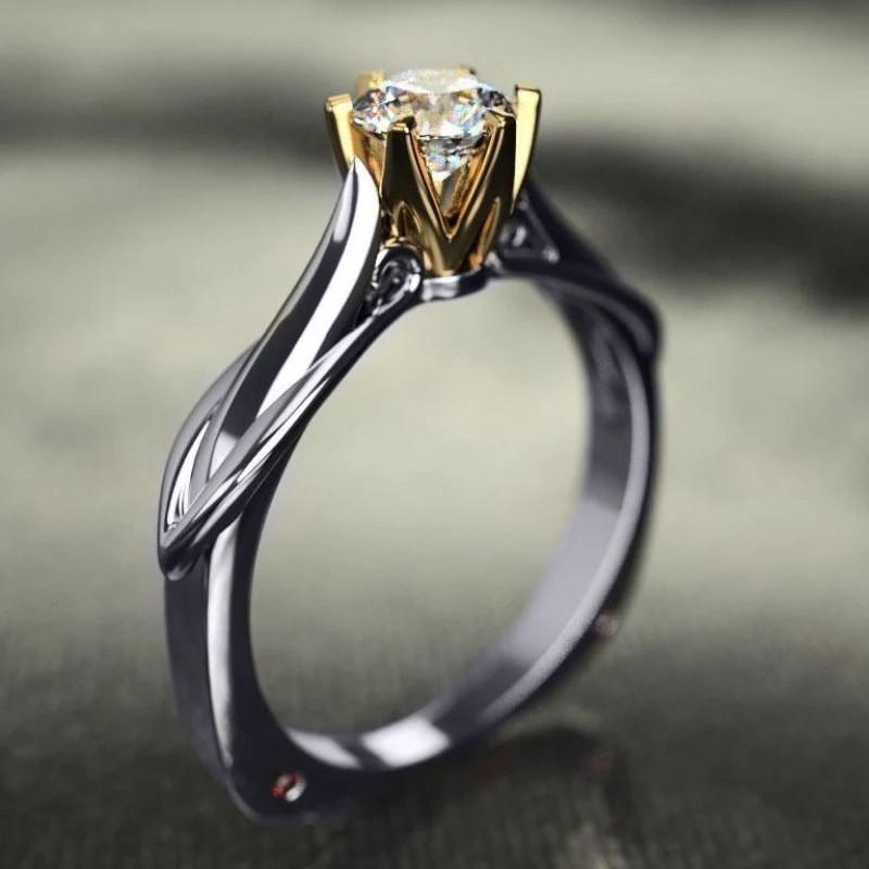 925 Sterling Silver Geometric Ring for Women AAA Cubic Zirconia Wedding Engagement Bridal Jewelry Gifts 6