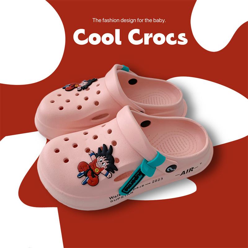 Children's Hole Shoes, Men's and Women's Middle-aged and Older Children's 2025 Summer DIY Durable Non-slip Thick-soled Beach Cute Cool Slippers