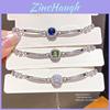 Bracciale da Donna in Cristallo di Zircone Geometrico con Elegante Finitura Argentata per Moda e Regalo