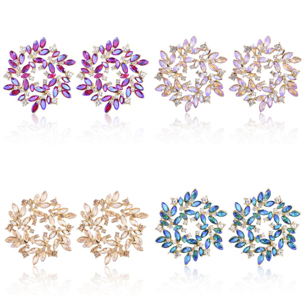 Modern Alloy Geometric Dangle Earrings For Women With Electroplated Finish For Spring Style