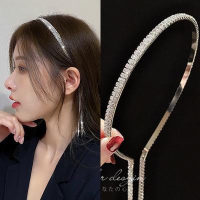 New Tassel Hairband For Woman Fashion Shine Full Crystal Ear Headband Women Korean Jewelry Hair Accessories 
