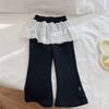 Girls' Korean Style Lace Trim Flared Pants - Spring/Autumn 2026 Versatile Casual Sweatpants
