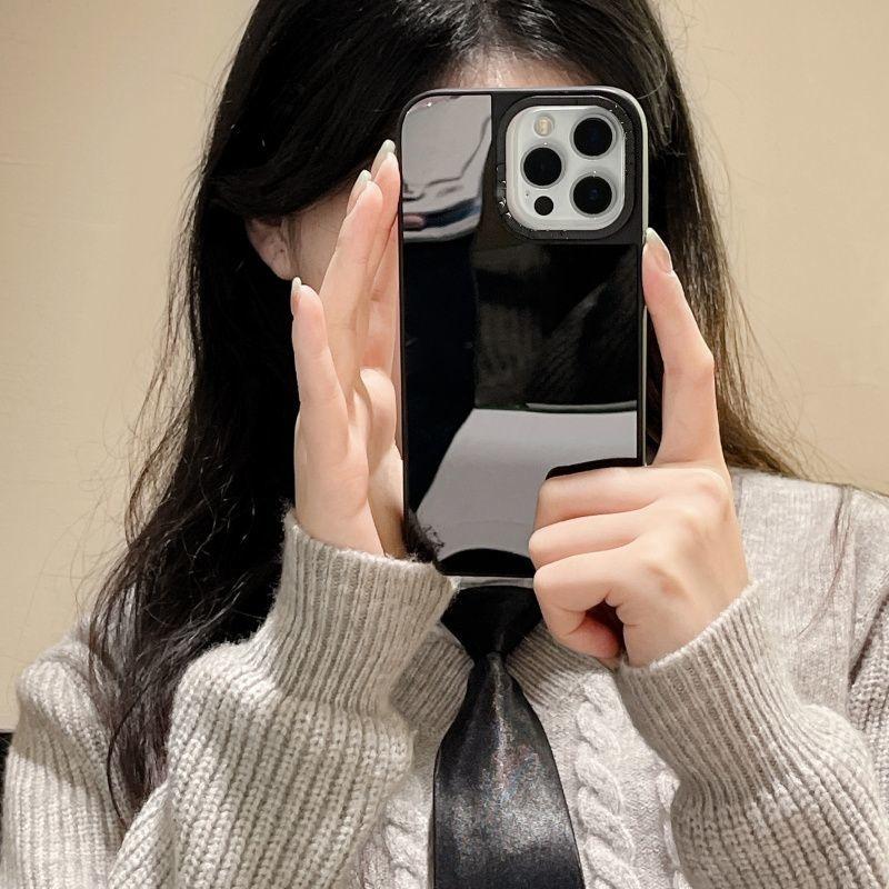 Luxury Makeup Mirror Phone Case For iPhone12 13 14 15 17Pro Max11 16Pro Max 17Pro iPhone Air 16Plus Hard Case MagSafe Compatible